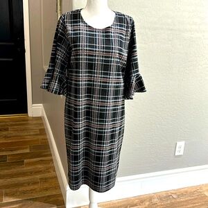 New Emberley Plaid Shift Dress size L